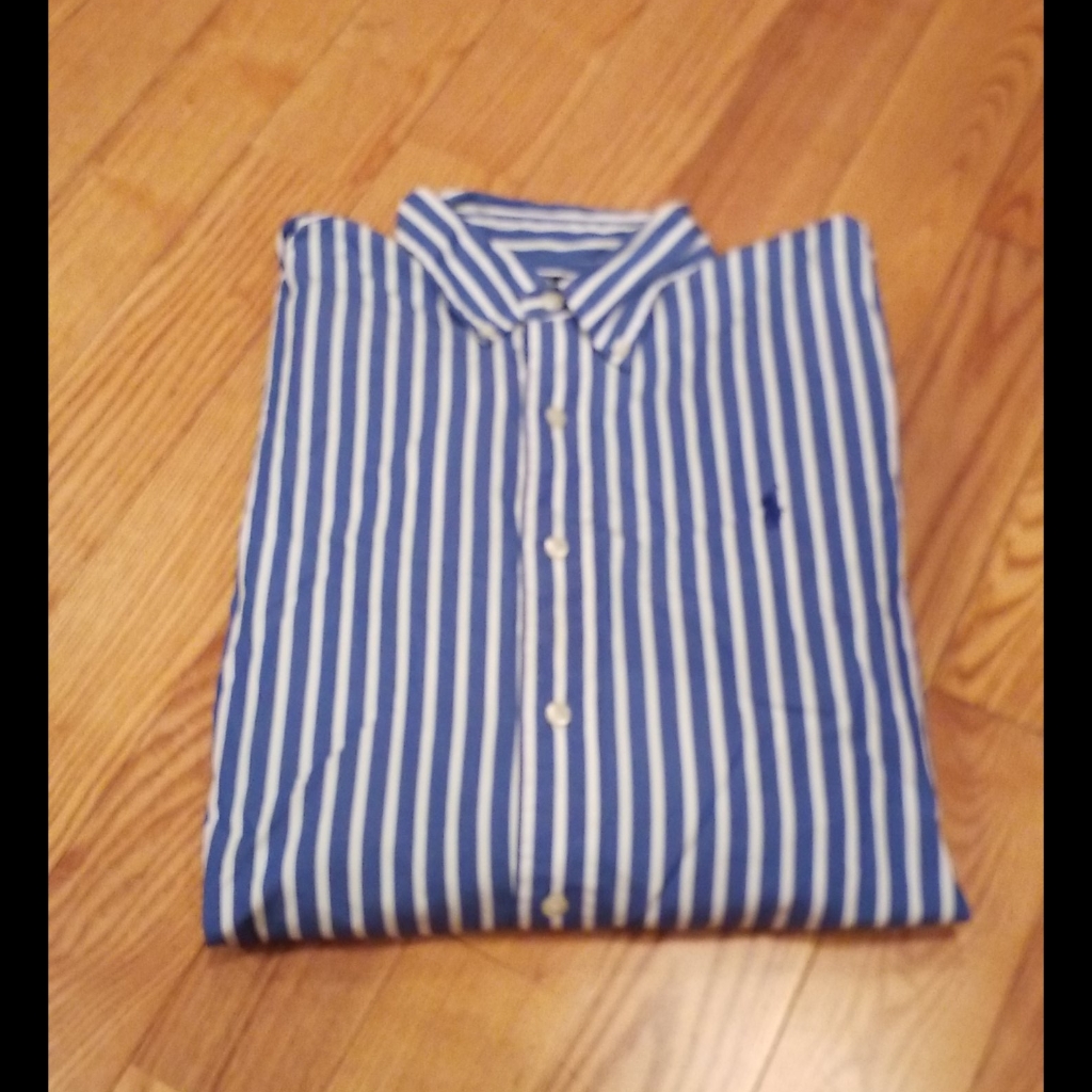 Mens Rl Custom Fit Size 16 3435 Button Dwn Shirt